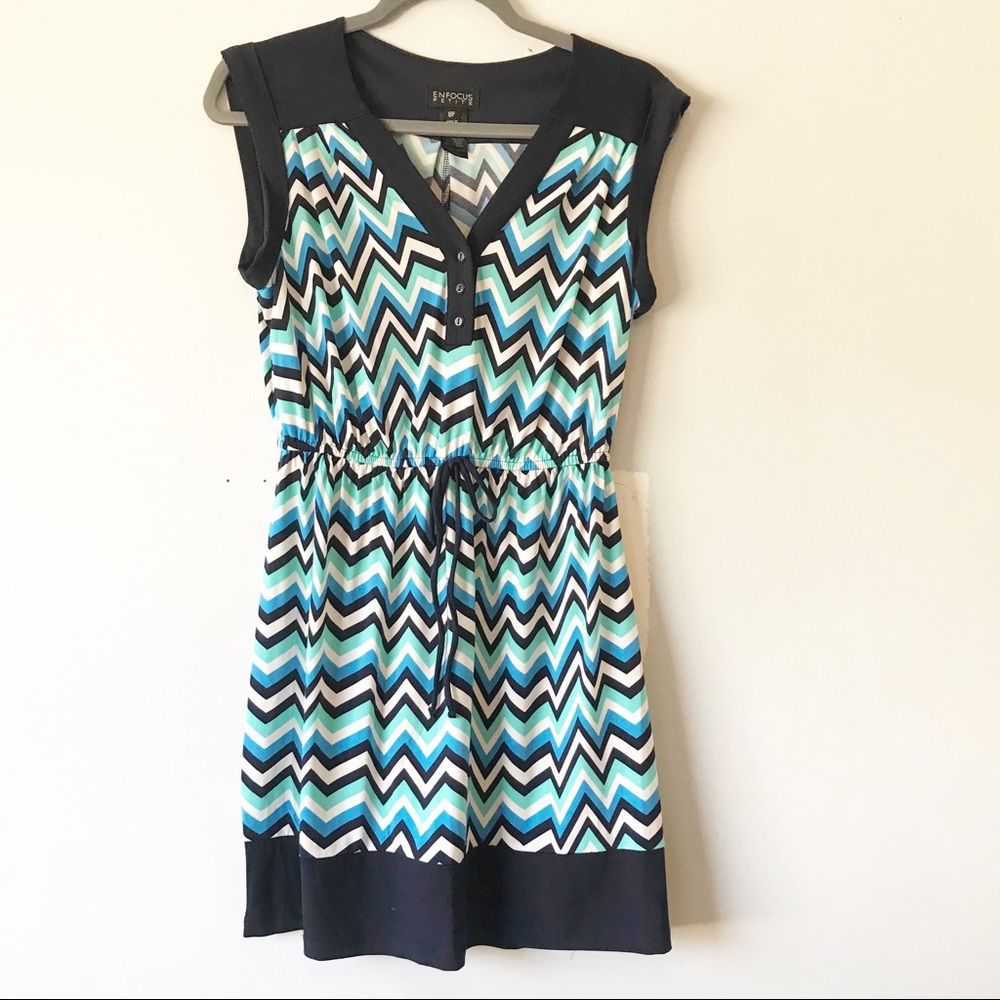Enfocus Chevron Print Dress